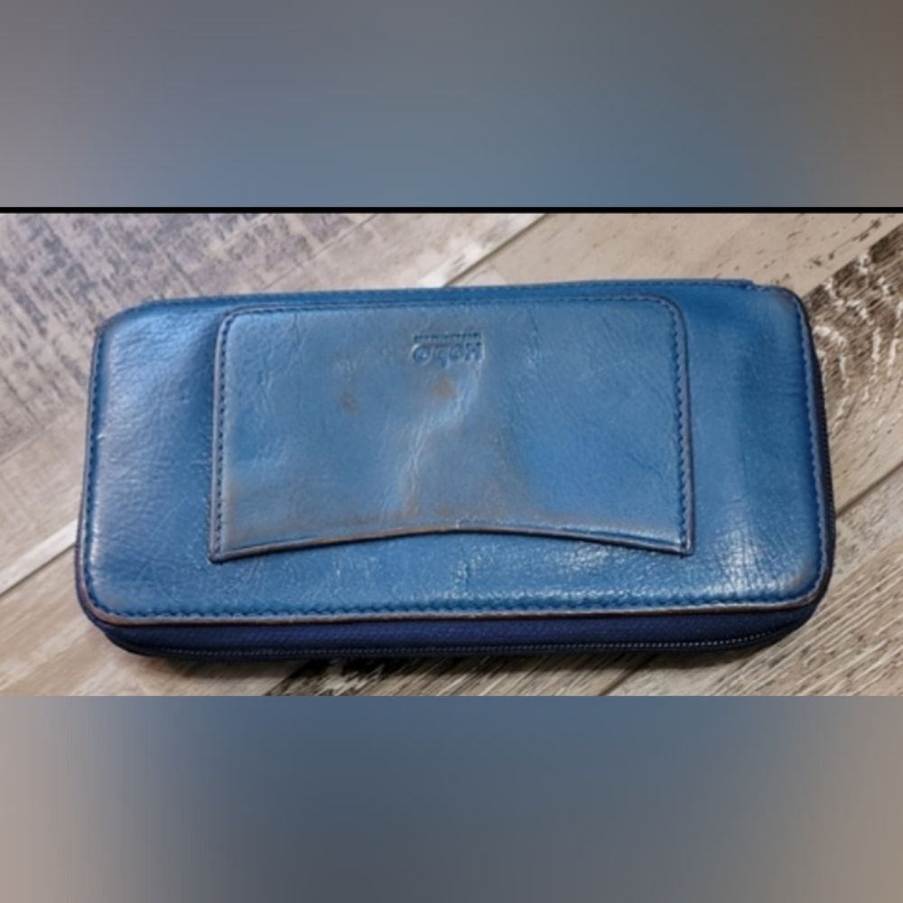 Hobo Blue Leather Wallet - Picture 2 of 6